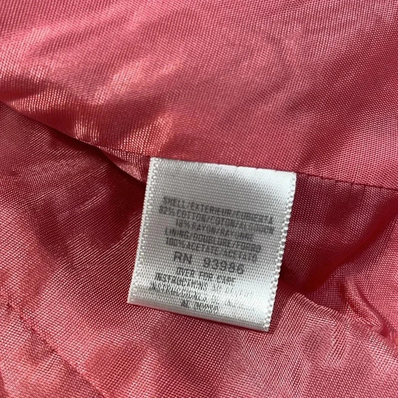 Pretty pink vintage blazer feminine size 2 textured lined pleated cuffs neckline - Picture 10 of 11